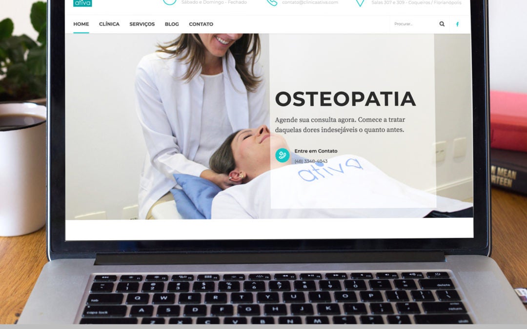 Novo site da Clínica Ativa tem assinatura da Imagina